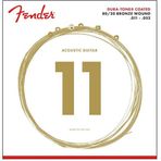 Fender 0730880003 Dura-Tone 880CL 80/20 Coated Akustik Gitar Teli (11-52) | Korozyon Önleyici Kaplama Parlak Ton ve Uzun