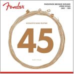 Fender 0738060400 8060 Phosphor Bronze Akustik Bas Gitar Teli (45-100) | Long Scale Fosfor Bronz Sıcak Ve Zengin Akustik Bas Karakteri