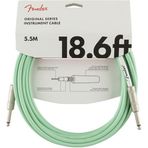 Fender 0990520058 Original Serisi Enstrüman Kablosu (5.5m - Surf Green) | Yeşil Spiral Kablo Vintage Ekipmanlar İçin Tam