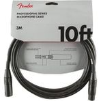 Fender 0990820022 Professional Mikrofon Kablosu (3m - Siyah) | Xlr Bağlantı Düşük Gürültü ve Stüdyo Kalitesinde Ses Iletimi