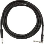 Fender 0990820025 Professional Enstrüman Kablosu (3M - Siyah Açılı) | Bir Ucu L Tipi Jak Sahne İçin Dayanıklı Ve Esnek Siyah Kablo