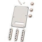 Fender 0991395000 Stratocaster Manyetik Kapağı ve Düğme Seti (Parchment) | Parşömen Rengi Hafif Eskitilmiş Görünüm Tam S
