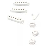 Fender 0992096000 Pure Vintage 50S Stratocaster Aksesuar Kiti (Eggshell) | Yumurta Kabuğu Rengi Manyetik Kapakları Ve Düğmeler 50'Ler Tarzı