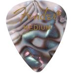 Fender 351 Shape Premium Pena (12 Adet) Elektro Gitar, Akustik Gitar, Mandolin ve Bass 351 için - Orta Çok Renkli (Abalone)