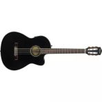 Fender Cn-140sce Nylon Thinline Black Elektro Klasik Gitar