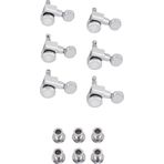 Fender® »LOCKING STRATOCASTER®/TELECASTER® TUNING MACHINES - VINTAGE BUTTONS« Locking Stimmmechaniken für Strat®/Tele® - Vintage-Flügel - 18:1-6-links - Farbe: Chrome
