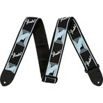 Fender Monogram Straps Siyah. Gri. Mavi Gitar Askısı
