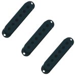 Fender Pickup Covers Stratocaster Black Plastic Set of 3 Black 3'lü Manyetik Kapağı