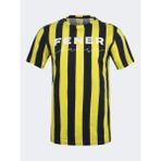 Fenerbahçe Erkek T-Shirt Çubuklu Model Lacivert - Sarı Renkli Taraftar Ürünü