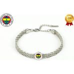 Fenerbahçe Fb Hasır Çelik Bileklik - 19 cm - Gri