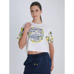 Fenerbahçe Kadın Tişört Kamuflaj Detaylı Model 1907 Renkli Tasarım ile Şıklık Sunuyor - Beyaz - 42