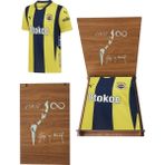 Fenerbahçe Lisanslı 2024/2025 Yeni Sezon Çubuklu Forma Ata Ahşap Kutulu - Sarı - Lacivert - XL