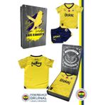 Fenerbahçe Lisanslı 23-24 Sarı Çocuk Forma Set Hediyelik Ahşap Kutulu - Sarı - Lacivert - 2 Yaş