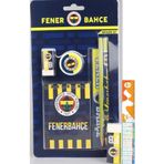 Fenerbahçe Lisanslı 7'li Kırtasiye Seti Not Defteri,2 Adet Silgi,cetvel,kalemtraş,2 Adet Kalem-Cetvel Ayraç