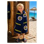 Fenerbahçe Lisanslı Bandrollü (Seri Nolu) Kanarya Taraftar Plaj Havlusu 75 x 150 cm % 100 Pamuk