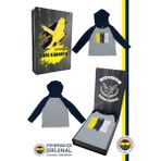 Fenerbahçe Lisanslı Kapüşonlu Lacivert Gri Çocuk Sweat Hediyelik Ahşap Kutulu - 3 Yaş - Lacivert - Gri