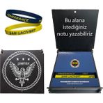 Fenerbahçe Lisanslı Sarı Lacivert Ahşap Kutulu Bileklik - Sarı - Lacivert