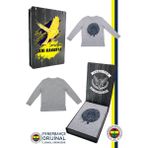 Fenerbahçe Lisanslı Yaldızlı Fb Logo Gri Çocuk Sweat Hediyelik Ahşap Kutulu - 3 Yaş - Gri - Lacivert