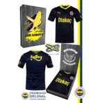 Fenerbahçe Orijinal 23/24 Lacivert Çocuk Forma & Silikon Bileklik Set Hediyelik Ahşap Kutulu - Koyu Lacivert - 7 - 8 Yaş