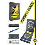 Fenerbahçe Orijinal Lisanslı Established 1907 Şal Atkı ve Hybrt Tükenmez Kalem Ahşap Kutu FB ATKI 064
