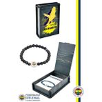 Fenerbahçe Orijinal Lisanslı Fb Akik (6mm) Doğaltaş Bileklik Kanarya Baskılı Hediyelik Ahşap Kutulu - 001 Siyah