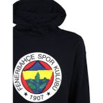 Fenerbahçe Orijinal Lisanslı Logolu Lacivert Kapüşonlu Sweat + Bileklik Set Özel Ahşap Kutulu - Sarı - Lacivert