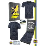 Fenerbahçe Orijinal Lisanslı Palamut LogoTribün T-Shirt + Bileklik Set Hediyelik Ahşap K