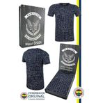 Fenerbahçe Orijinal Lisanslı Palamut LogoTribün T-Shirt Kişiye Özel Hediyelik Ahşap