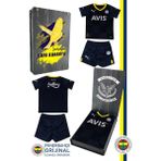 Fenerbahçe Orijinal Mini Lacivert Çocuk Forma Set Hediyelik Ahşap Kutulu - Lacivert - Sarı - 3 Yaş