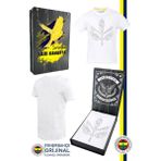 Fenerbahçe Orijinal Palamut Logo Sıfır Yaka Çocuk T-Shirt Hediyelik Ahşap Kutulu - Beyaz - 16 Yaş