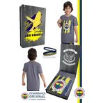 Fenerbahçe Orijinal Renkli Logo Sıfır Yaka Çocuk T-Shirt Spor Bileklik Hediyelik Set Ahş
