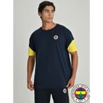 Fenerbahçe S.k. 25/26 Sezon Oversize Fit Lacivert Tribün Mesh Baskılı Tişört Erkek Forması