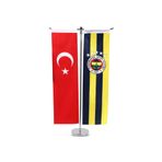 Fenerium HA400UES045LC Fenerbahçe 8X30 5 Yıldız Logo-Türk T Masa Bayrak