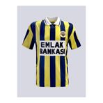 Fenerium Retro Çubuklu Futbol Forması, Sarı-Lacıvert, 3XL, Erkek
