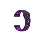Fenix Chronos Icin Delikli Silikon Kordon Siyah Mor