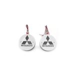 Fenix Mitsubishi Ayna Altı Küpe Kırmızı-beyaz Logolu Armalı 12v-24v Paslanmaz Krom (2 Adet)