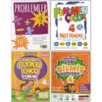 Fenomen 4. Sınıf Problemler+Paket Deneme+Kırmızı Beyaz Öykü Okuyorum+Çok Bilmiş Sorular (4 Kitap)