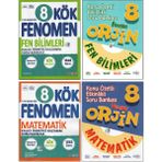Fenomen 8. Sınıf Fen Kök+Orjin Fen+Matematik Kök+Orjin Matematik (4 Kitap)