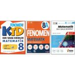 Fenomen 8. Sınıf Ktd+8A+Aydın Ders İşleyiş M. Matematik (3 Kitap)