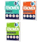 Fenomen Okul 2024 8. Sınıf Lgs Türkçe + Matematik + Fen Bilimleri A Soru Bankası Seti 3 Kitap