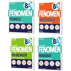 Fenomen Okul 2024 8. Sınıf Lgs Türkçe + Matematik + Fen + Paragraf A Soru Bankası Seti 4 Kitap