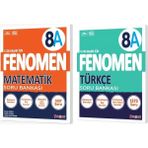 Fenomen Okul 2025 8. Sınıf A Serisi Matematik Soru Bankası - Türkçe Soru Bankası Seti 2 Kitap