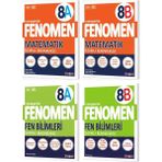 Fenomen Okul 2025 8. Sınıf Matematik + Fen Bilimleri A + B Serisi Soru Bankası Seti 4 Kitap