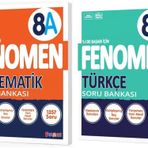 Fenomen Okul 2025 8. Sınıf Matematik + Türkçe A Serisi Soru Bankası Seti 2 Kitap