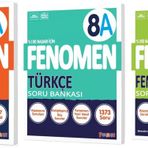 Fenomen Okul 2025 8. Sınıf Matematik + Türkçe + Fen A Serisi Soru Bankası Seti 3 Kitap
