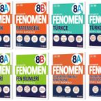 Fenomen Okul 2025 8. Sınıf Matematik + Türkçe + Fen + Geometri A + B Serisi Soru Bankası Seti 8 Kitap