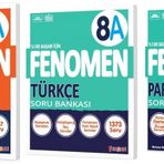 Fenomen Okul 2025 8. Sınıf Matematik + Türkçe + Paragraf A Serisi Soru Bankası Seti 3 Kitap