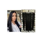 Fenomen Peruk Yarımay+2 Yan Siyah Düz Çıt Çıt 3 Parça - 75 Cm