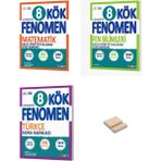 Fenomen Yayıncılık Lgs 8. Sınıf Kök Matematik Fen Bilimleri ve Türkçe Soru Bankası 3lü Set + Telefon Standı