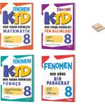 Fenomen Yayıncılık Lgs 8. Sınıf Matematik Fen Bilimleri ve Türkçe Konu Tarama Denemeleri ve Paragraf 4lü Set + Telefon Tutucu - Video Çözümlü